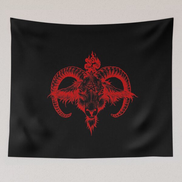 Item preview, Baphomet Head - red designed and sold by Varg Blacktatts.