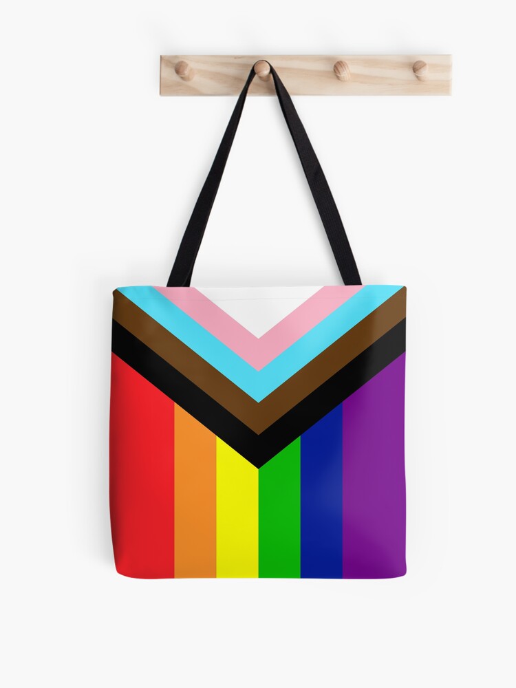 Rainbow Tote Bag LGBT Pride Flag Shopping Shoulder Bags 100% 