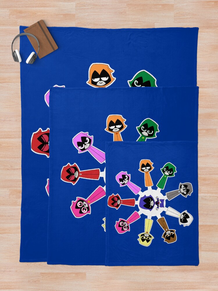 Alternate view of Raven's Emoticlones Throw Blanket