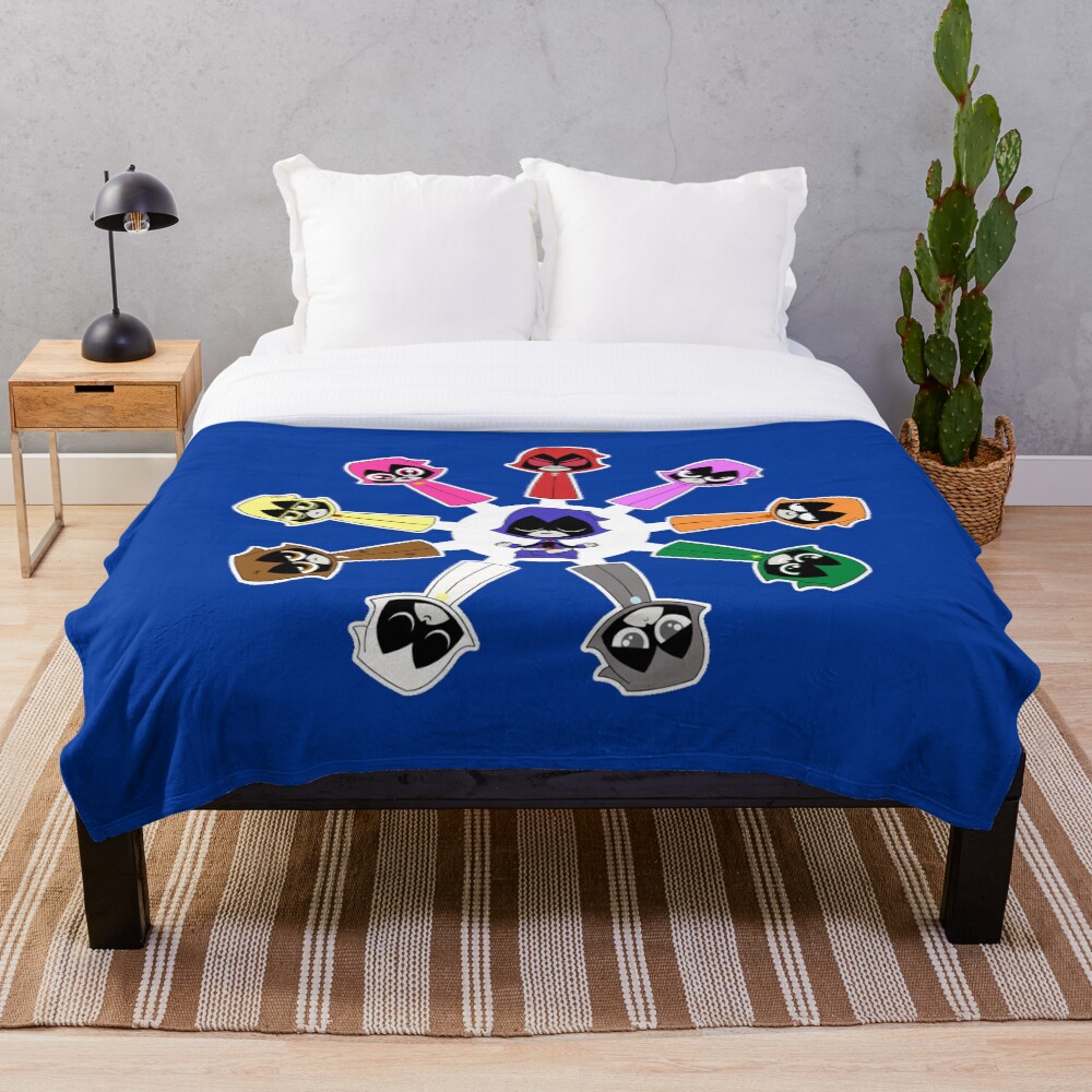 Raven's Emoticlones Throw Blanket