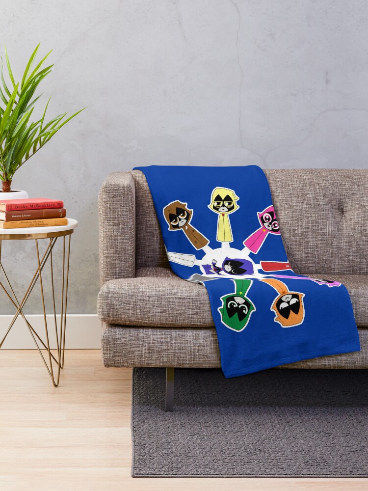 Alternate view of Raven's Emoticlones Throw Blanket