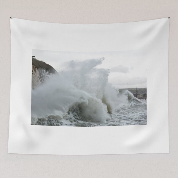 Item preview, Rough Sea and Waves at Newhaven Harbour designed and sold by Sue Robinson.