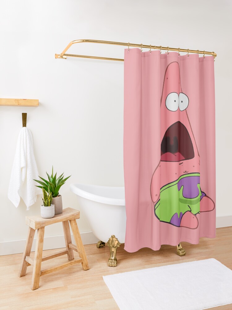Alternate view of Surprised Patrick Shower Curtain
