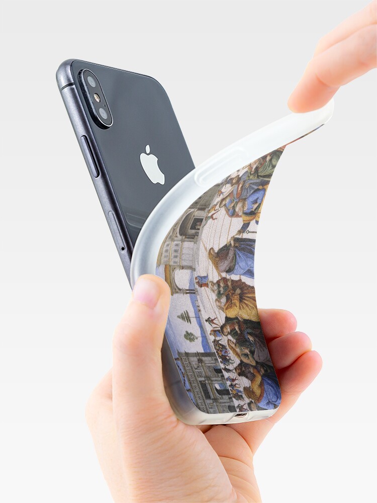 Alternate view of The Delivery of the Keys Painting by Perugino Sistine Chapel iPhone Case & Cover