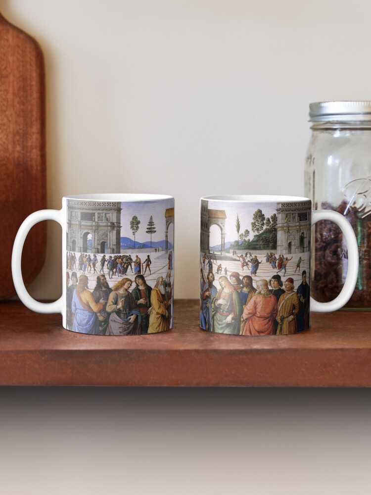 Alternate view of The Delivery of the Keys Painting by Perugino Sistine Chapel Mug