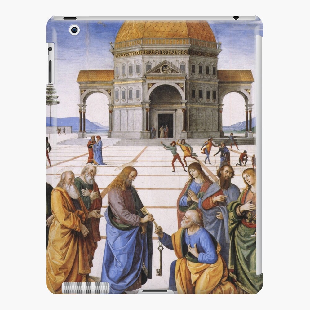 The Delivery of the Keys Painting by Perugino Sistine Chapel iPad Case & Skin