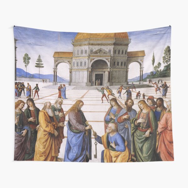 The Delivery of the Keys Painting by Perugino Sistine Chapel Tapestry