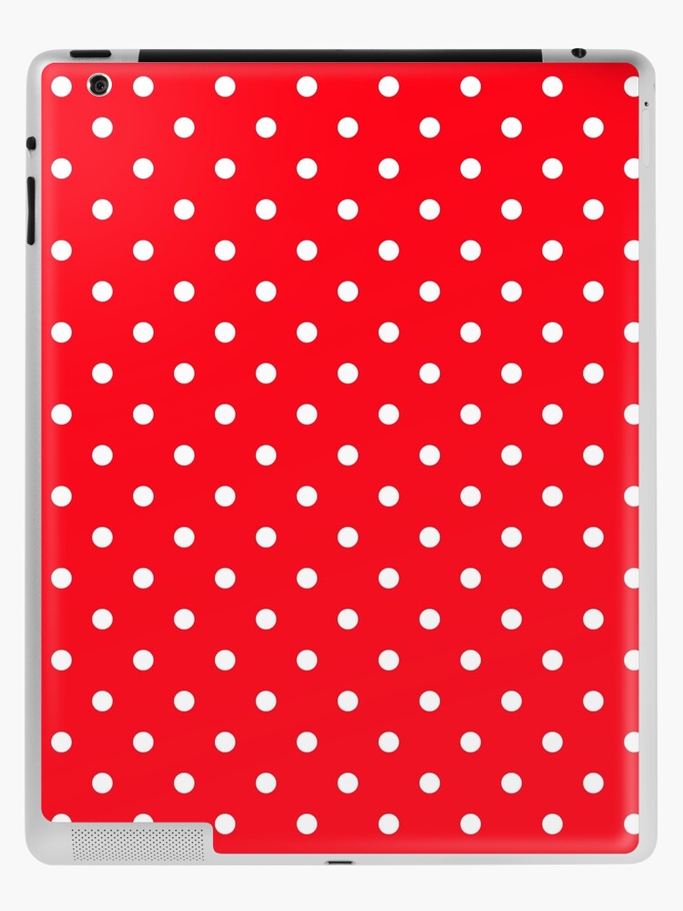 red and white polka dot fleece fabric