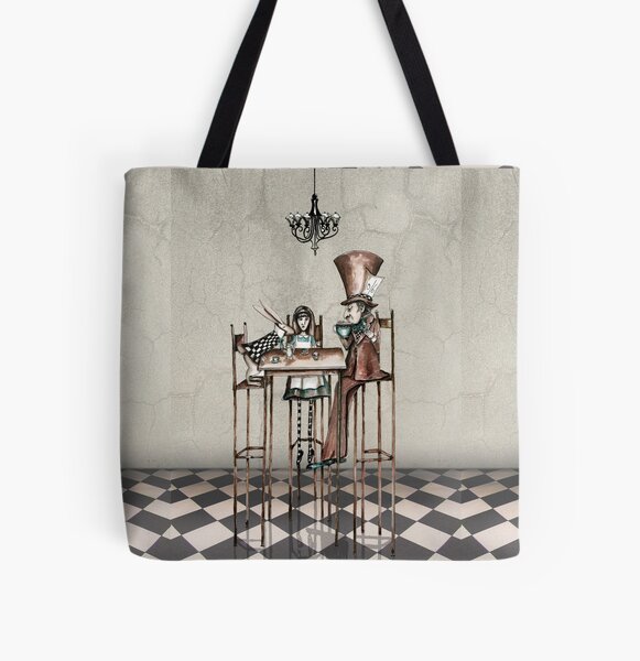 Alice tea party All Over Print Tote Bag