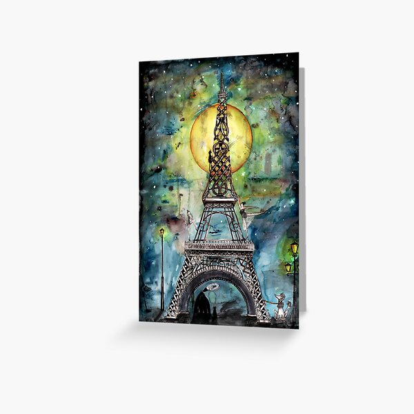 Paris... only light destroys darkness Greeting Card