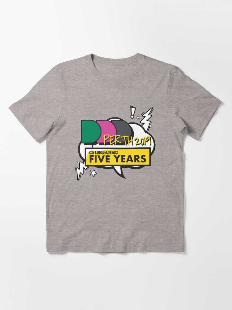 Thumbnail 3 of 7, Essential T-Shirt, DDD Perth - Celebrating 5 years designed and sold by dddperth.