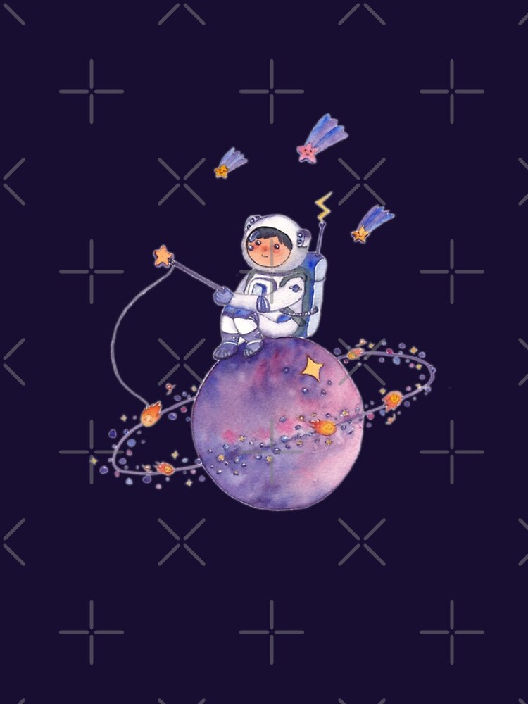Astronaut catching Asteroids on a Star by whya