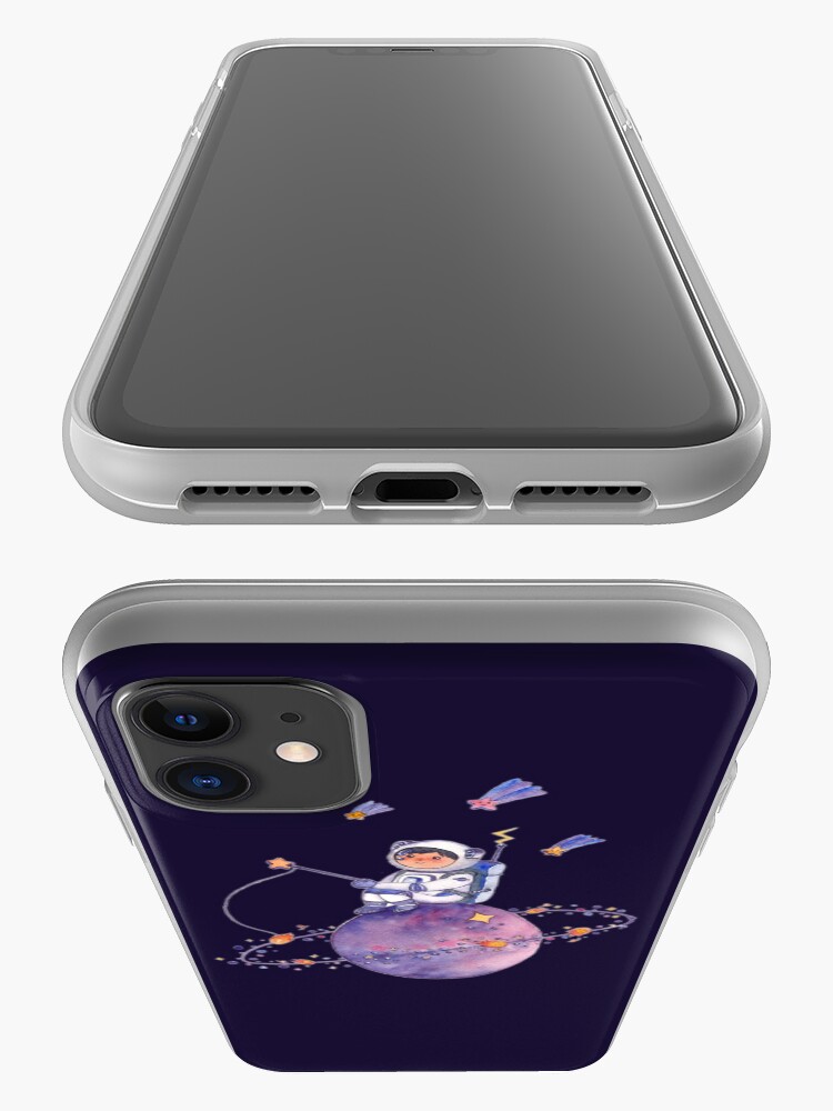 Alternate view of Astronaut catching Asteroids on a Star iPhone Case & Cover