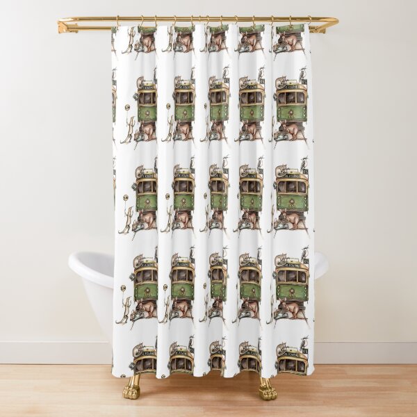 Melbourne tram Shower Curtain