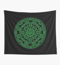 Bureau of Memetic Warfare Circle -green- Wall Tapestry