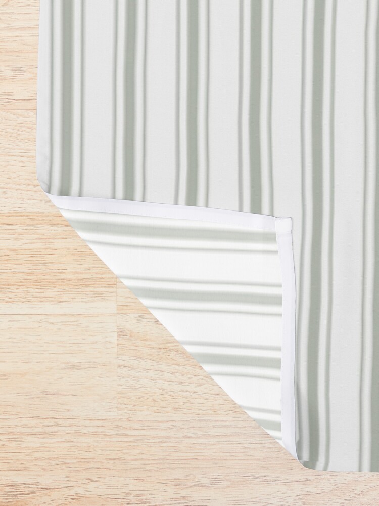 "Small Desert Sage Grey Green Mattress Ticking" Shower Curtain by