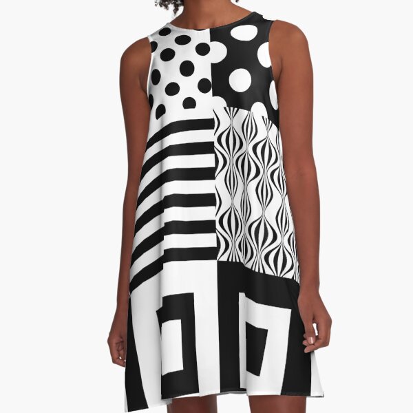 black and white sixties dress