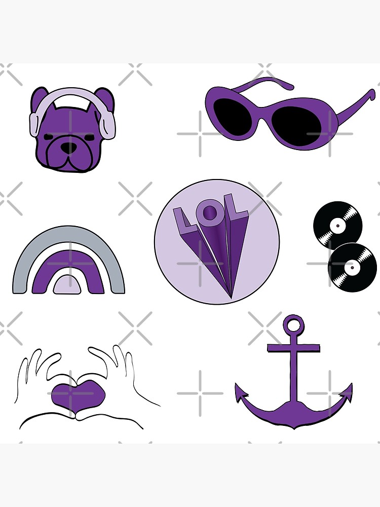 Purple Aesthetic Sticker Pack Poster For Sale By The Goods Redbubble 8528