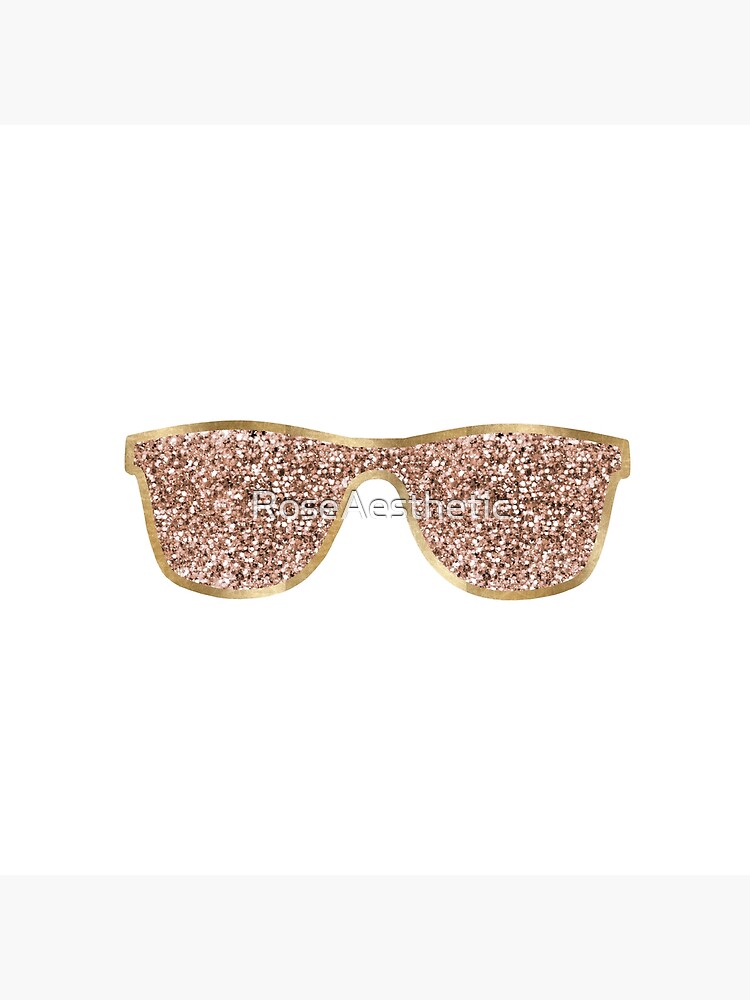 "Sunglasses rose gold glitter" Poster by RoseAesthetic Redbubble