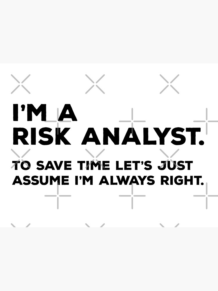 I M A Risk Analyst To Save Time Let S Just Assume I M Always Right Postcard By Teesaurus Redbubble