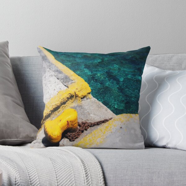 turquoise water Throw Pillow
