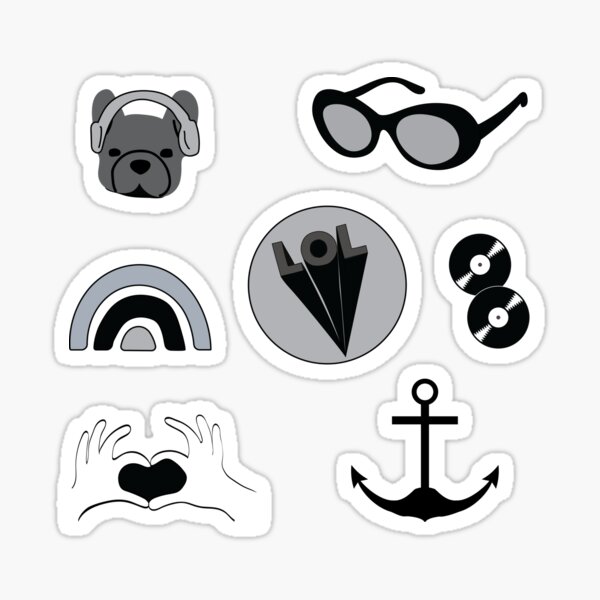 "Black And White Aesthetic Sticker Pack" Sticker For Sale By The-Goods ...