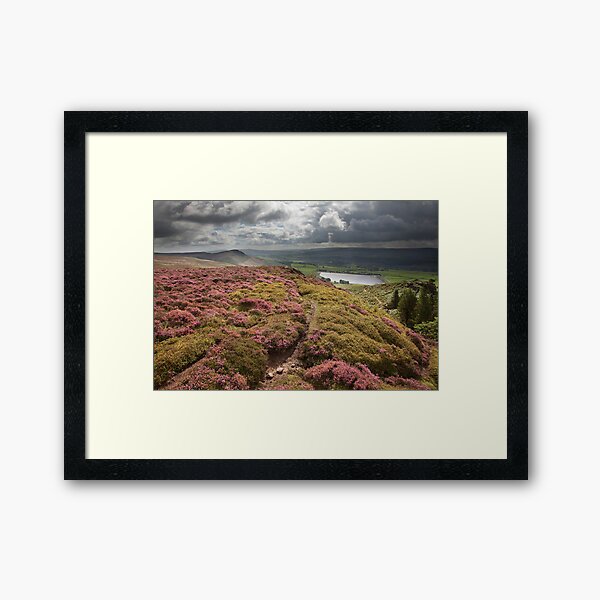 Embsay Crag & Reservoir From Embsay Moor Framed Art Print
