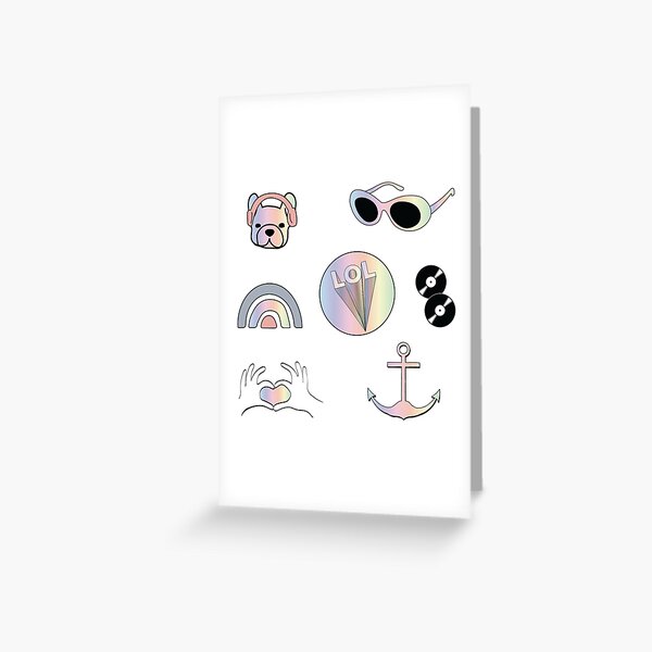 Pastel Rainbow Aesthetic Sticker Pack Greeting Card For Sale By The Goods Redbubble 