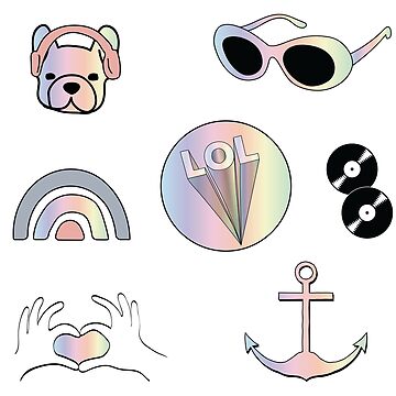 Pastel Rainbow Aesthetic Sticker Pack Poster for Sale by The-Goods