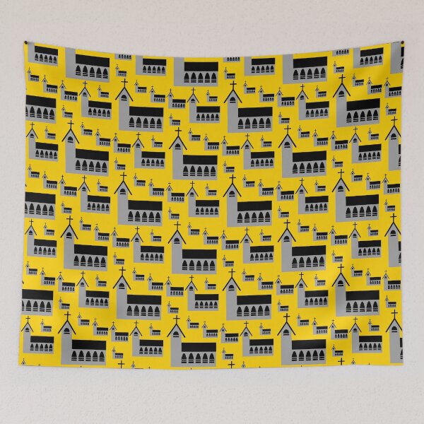 Item preview, Church buildings in a pattern designed and sold by M-Lorentsson.