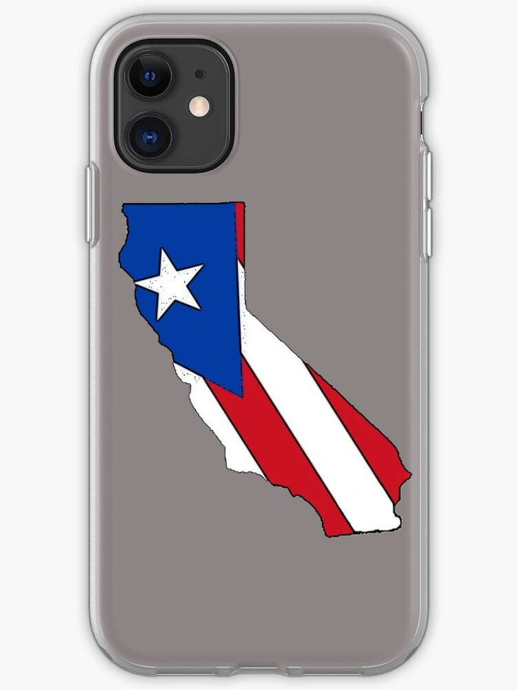 California Outline Puerto Rico Flag Iphone Case Cover By