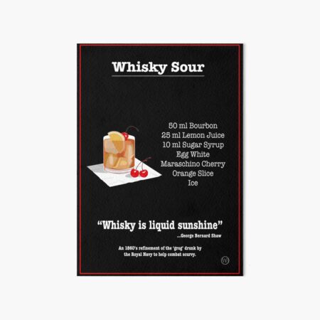 Artikel-Vorschau von Whiskey Sour Rezept, designt und verkauft von WayneBrant.
