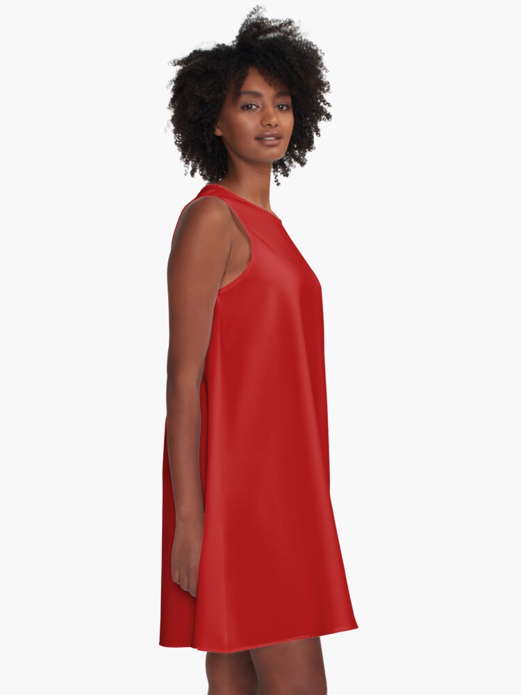 plain red dress