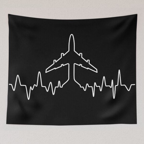 Item preview, Airplane Pilot Heartbeat Graph designed and sold by mrhighsky.