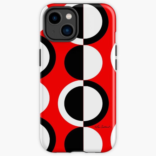 Red Black White Mod Circles iPhone Tough Case