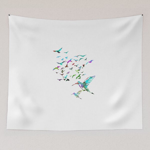 Item preview, hummingbird swarm, graffit style designed and sold by theherbst131313.