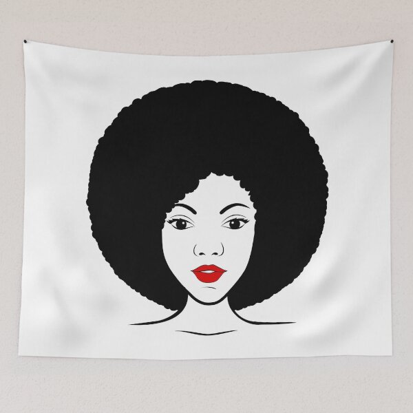 Item preview, Afro Black Girl Portrait with Puff Hair designed and sold by mrhighsky.