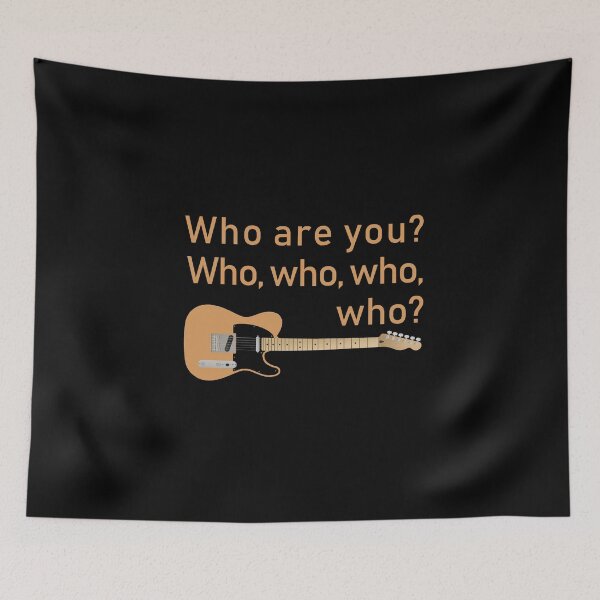 Item preview, Who Are You Guitar design designed and sold by GetItGiftIt.