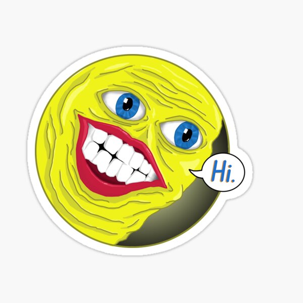 cursed hand emoji, scary and funny smiley face. - Cursed - Pillow