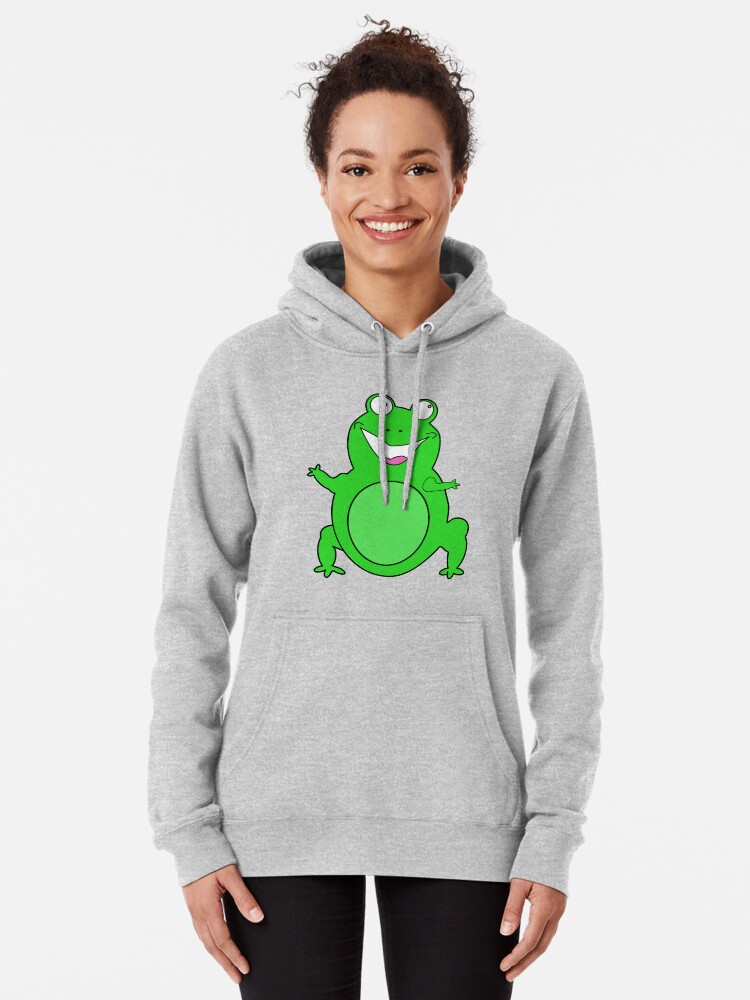 Thumbnail 2 of 5, Pullover Hoodie, Happy Frog designed and sold by Claudiocmb.