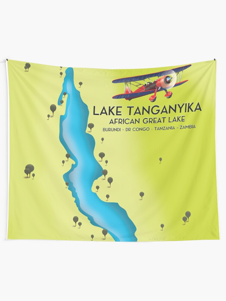 Lake Tanganyika African Great Lake Tapestry By Vectorwebstore Redbubble
