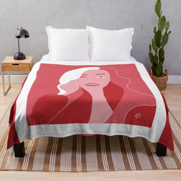 Artikelvorschau, Woman #illustration #portrait #abstract #beauty #art #red #pink #buyart #redbubble #artstyle entworfen und verkauft von Kirovair.