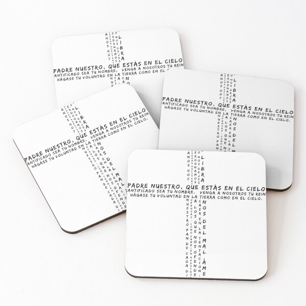 Item preview, Oración Padre Nuestro Oración en Español Caligrama Blanco Claro designed and sold by Bebichic.