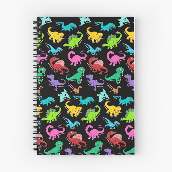 Item preview, Dinosaurs rainbow pattern blue background designed and sold by Inugami Pink.