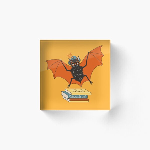 Bat granny in the library Acrylic Block