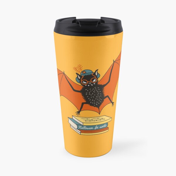 Bat granny in the library Travel Mug