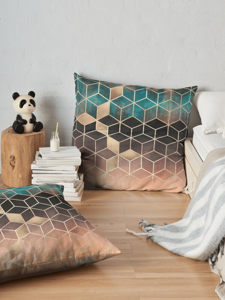 Alternate view of Ombre Dream Cubes Floor Pillow