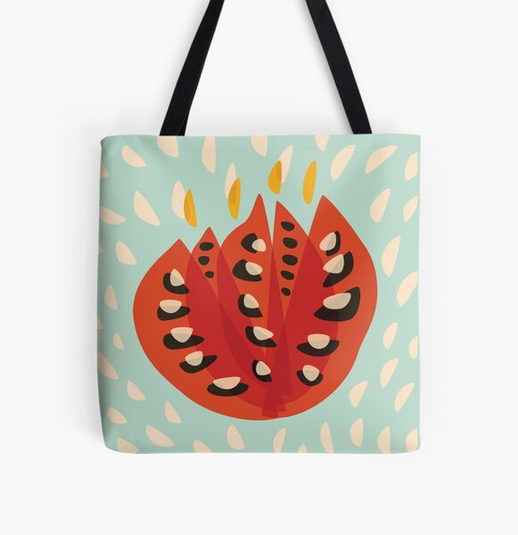 Abstract Red Tulip Flower In Spring All Over Print Tote Bag