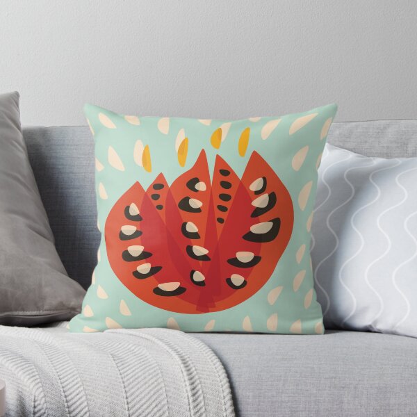 Abstract Red Tulip Flower In Spring Throw Pillow