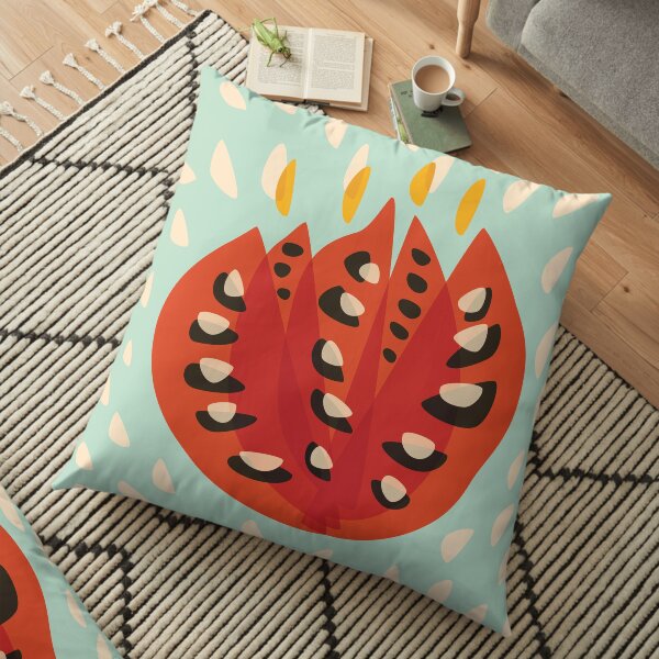 Abstract Red Tulip Flower In Spring Floor Pillow